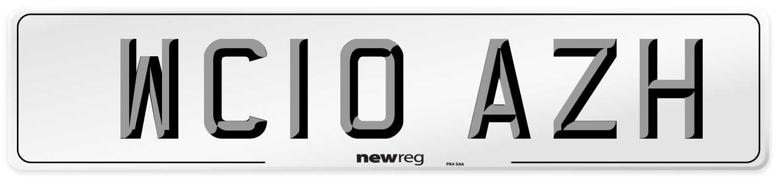 WC10 AZH Number Plate from New Reg